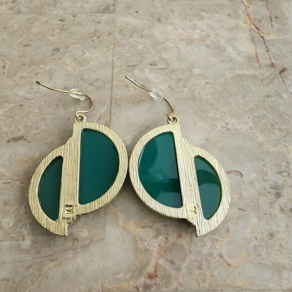 Stony Jade-Colored Drop Earrings - Picture 2 of 6